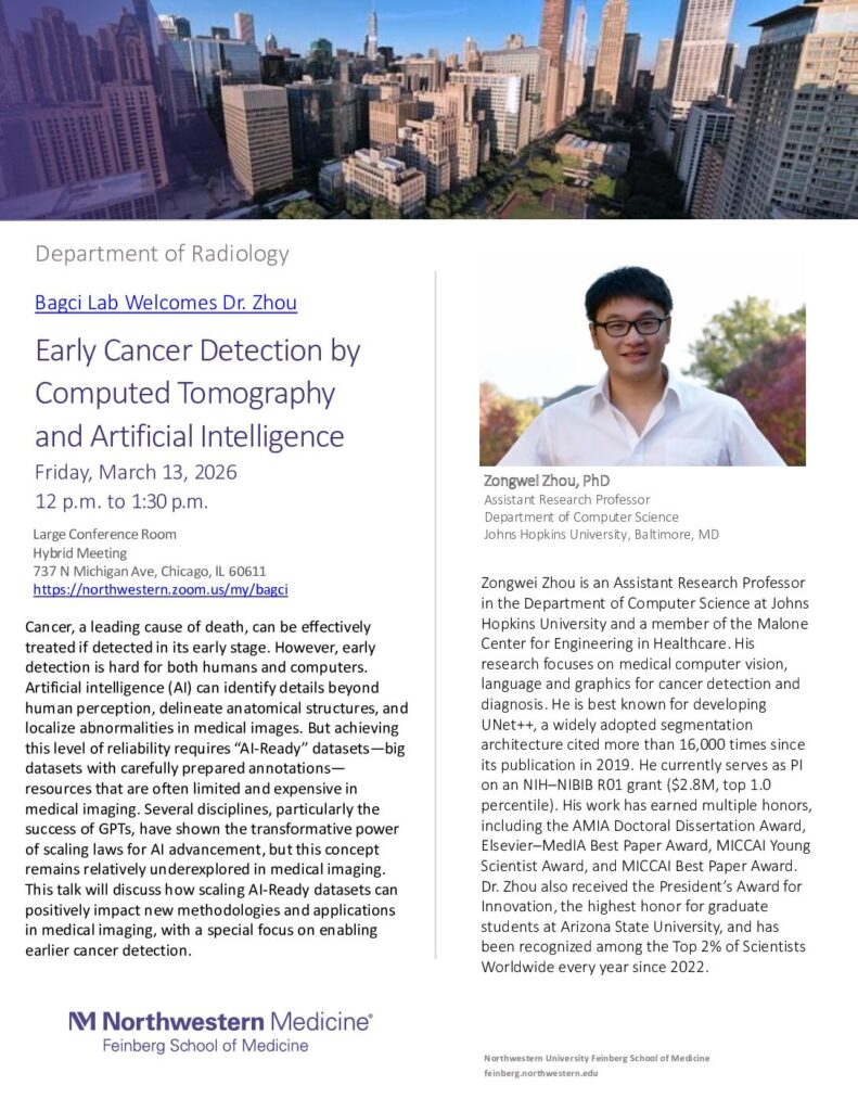 Bagci Lab welcomes Zongwei Zhou — original accompanying document or figure